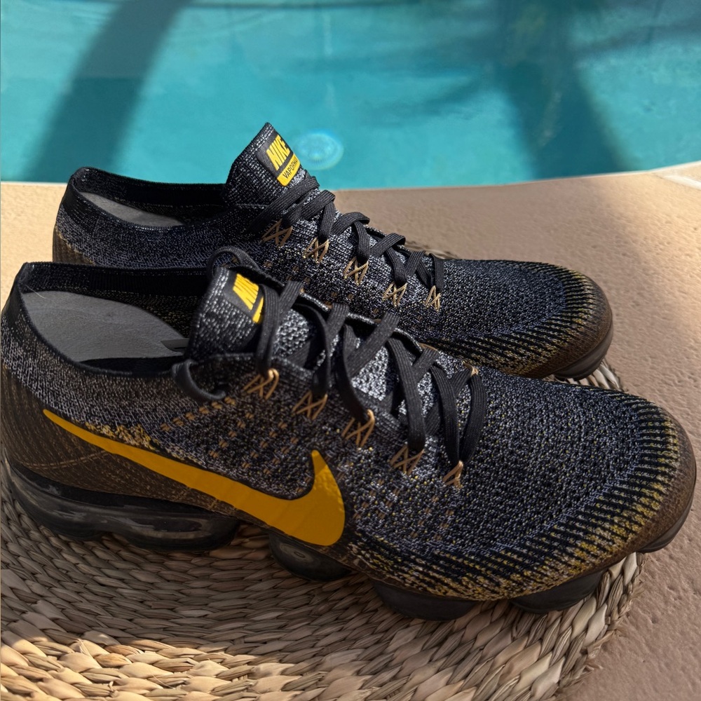 Nike Black and Gold Athletic Shoes